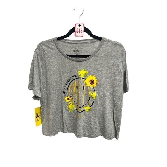 Smiley X Unique Vintage Grow Together Crop Graphic Tee - Picture 2 of 10